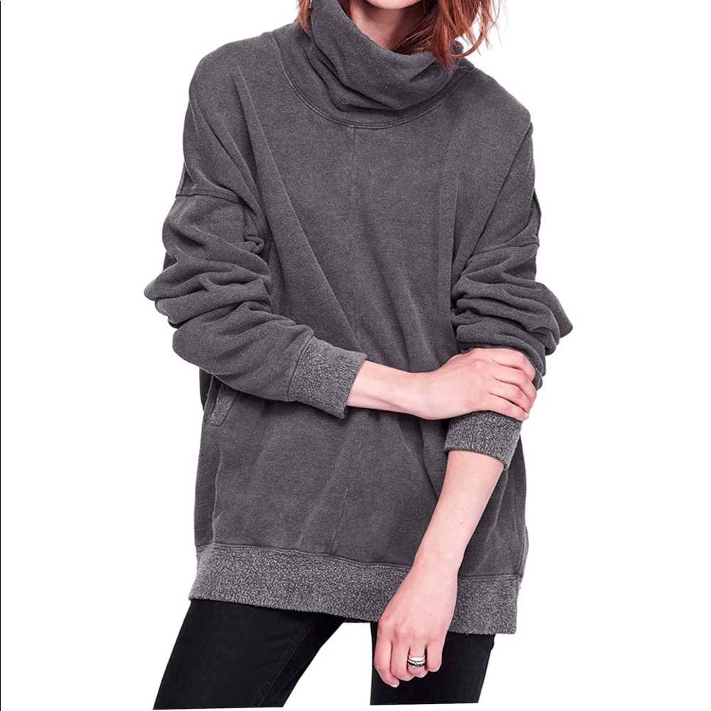 Free People cowl neck sweatshirt - Picture 5 of 5